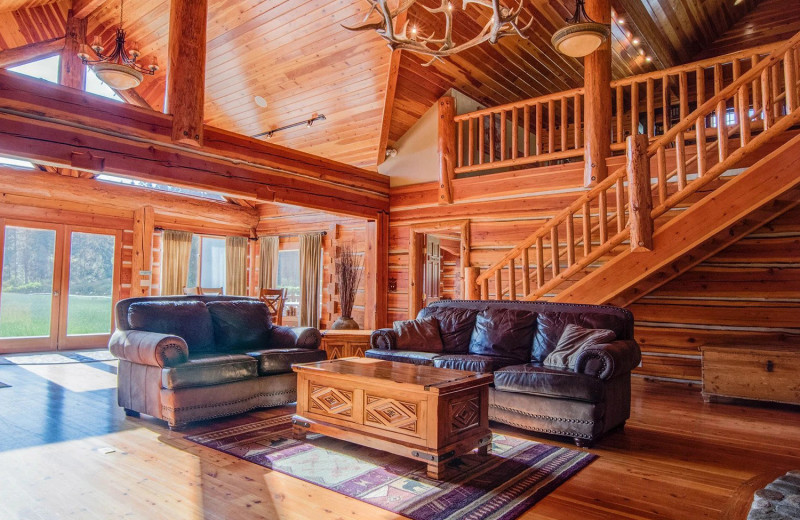 Guest living room at Mountain Springs Lodge.