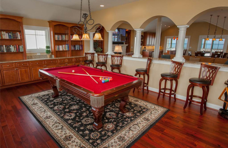 Rental billiards table at Sandbridge Realty.