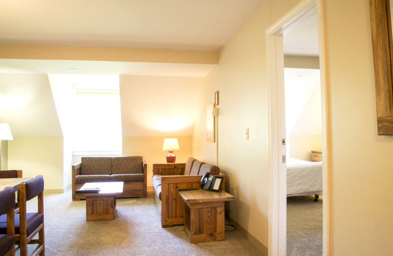 Guest living room at Town Square Condominiums.