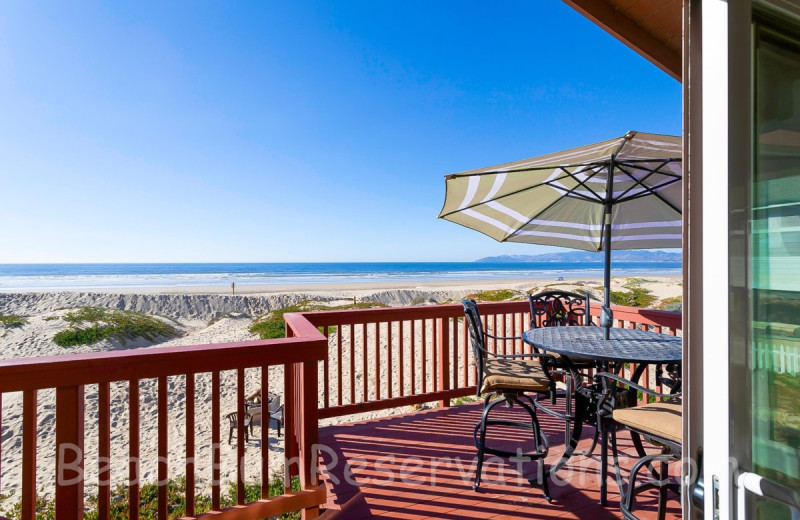 Rental deck at Beach Bum Holiday Rentals.