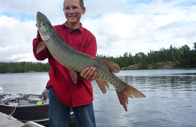 Fishing at Rough Rock Lodge.