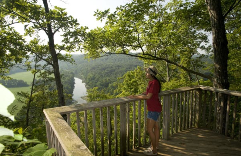 Deck view at Buffalo River Outfitters.
