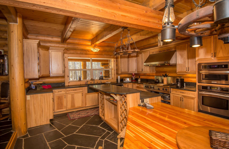 Rental kitchen at Pagosa Springs Accommodations.