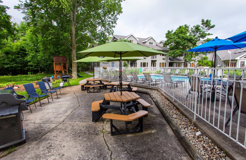 Patio at Waterbury Inn Condominium Resort.