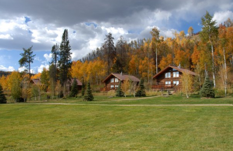 Exterior view of cabins at Vista Verde Ranch.
