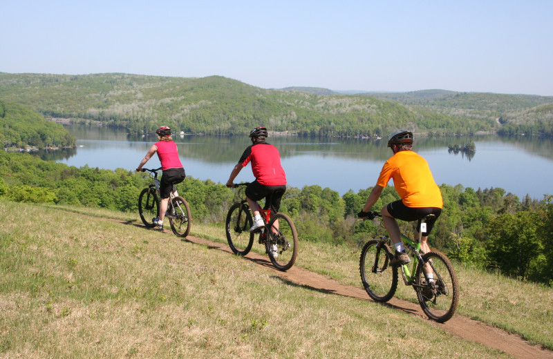 Biking at Ogopogo Resort.