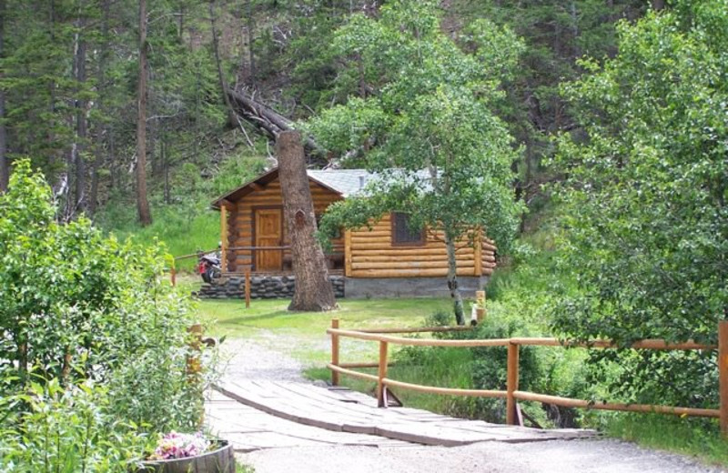 Cabin exterior at Absaroka Mountain Lodge.