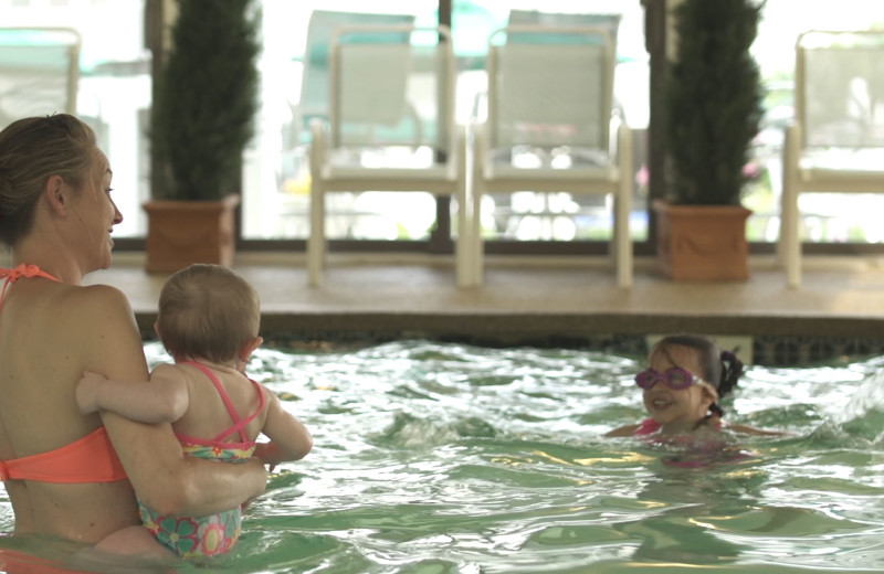 Indoor pool at The Meadowmere Resort.