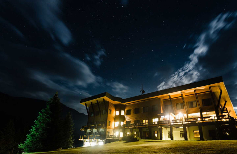 Exterior view of Bugaboos Lodge.