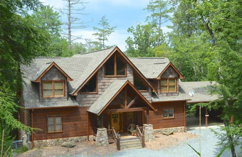 Cabin exterior at Mountain Getaway Cabin Rentals.