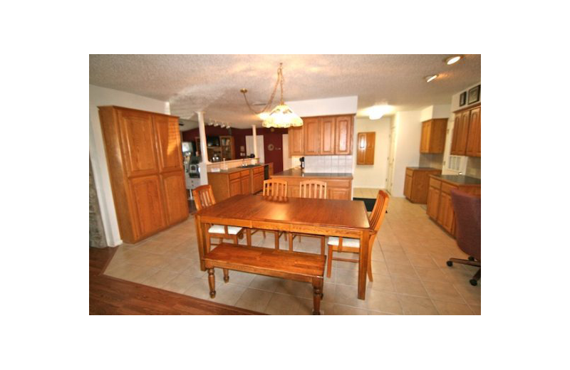 Rental kitchen at Oak House On Lake LBJ.