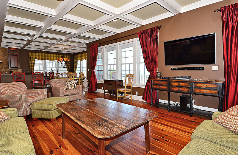 Rental living room at Sea Star Realty.