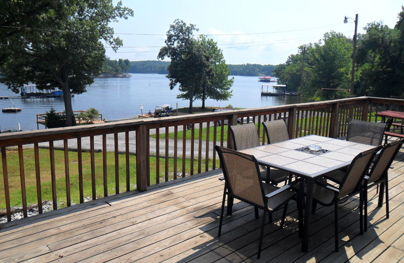 Cottage deck view at King Creek Resort & Marina.