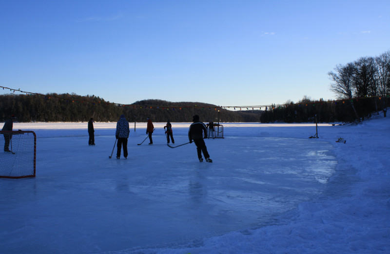 Ice skating at Ogopogo Resort.