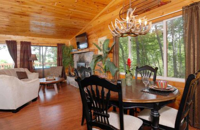 Cabin interior at Cabins For You.