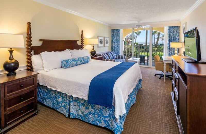 Guest room at The King and Prince Beach & Golf Resort.