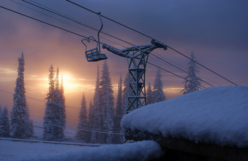 Skiing at Silver Star Mountain Resort.