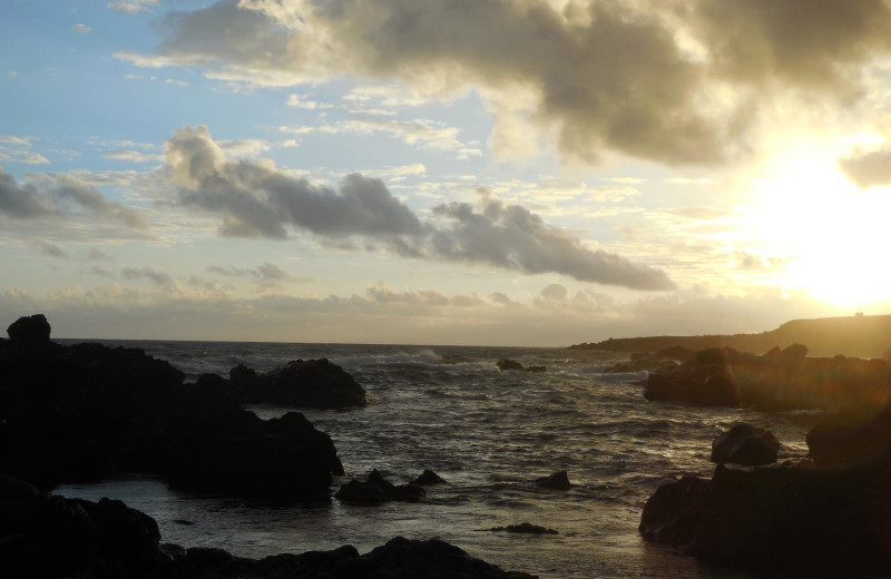 View of the shore from Lumeria Maui.