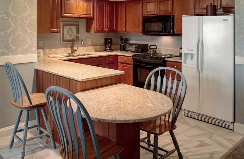 Guest kitchen at Boardwalk Plaza Hotel.