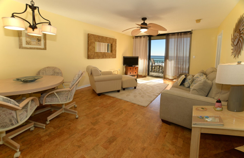 Guest living room at Nautilus Condominiums.