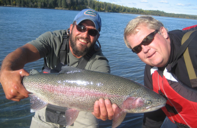 Fishing at Kenai River Drifter's Lodge.