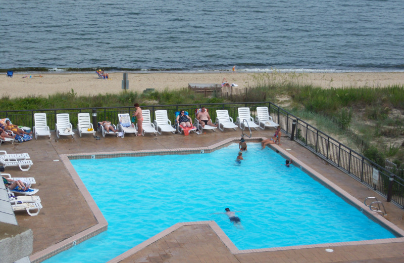 Outdoor pool at Virginia Beach Resort Hotel.