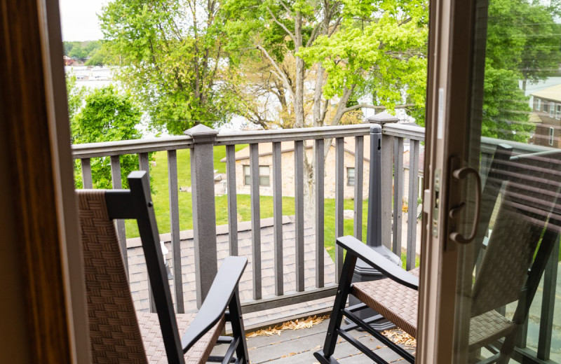 Guest balcony at The Lighthouse Lodge.