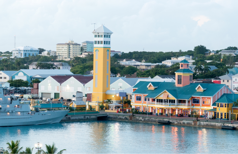 Town near Paradise Island Beach Club.