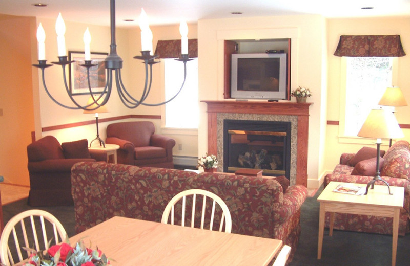 Rental living room at Stowe Vacation Rentals & Property Management.