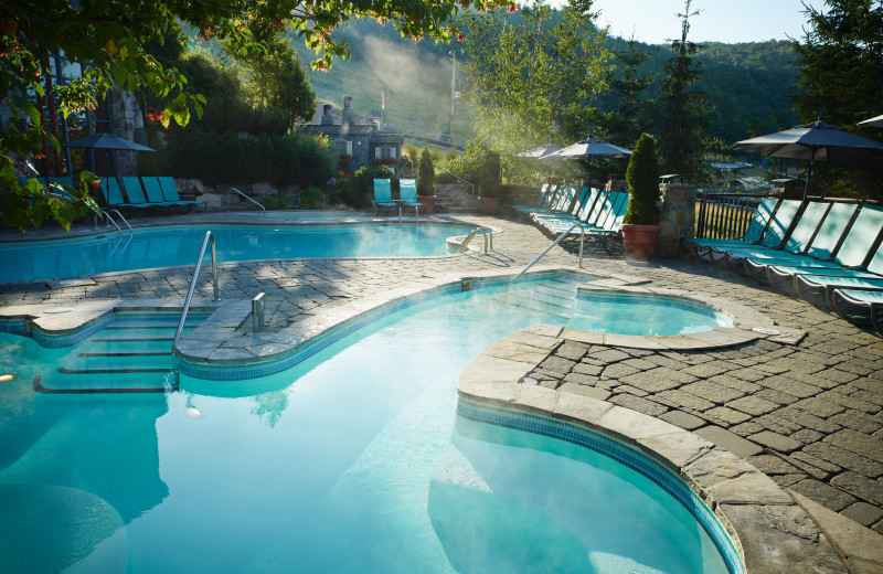 Outdoor pool at Fairmont Tremblant Resort.