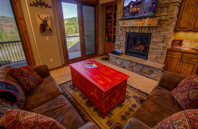 Rental living room at Black Diamond Vacation Rentals.