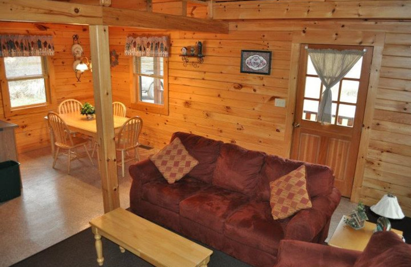 Cabin Interior at Bass Mountaintop Cabin Rentals