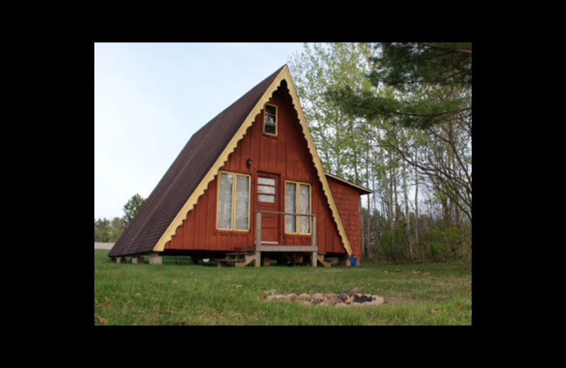 Cabin exterior at Birch Bay Resort.