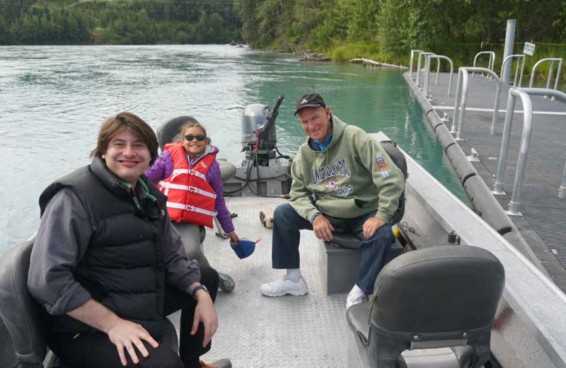 Fishing at Salmon Catcher Lodge.