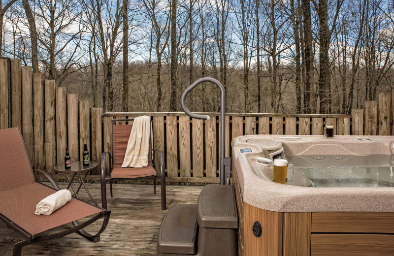 Private cottage guest hot tub at Glenlaurel, A Scottish Inn & Cottages.