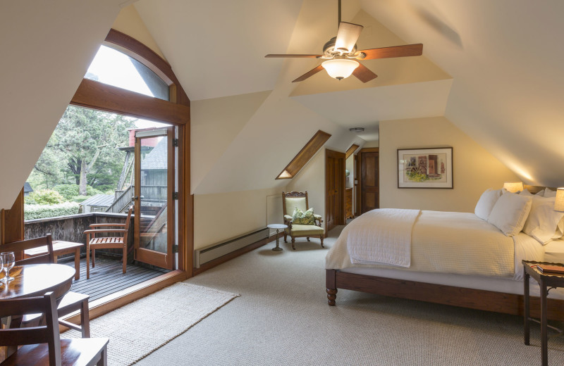 Guest room at SCP Mendocino Inn and Farm.