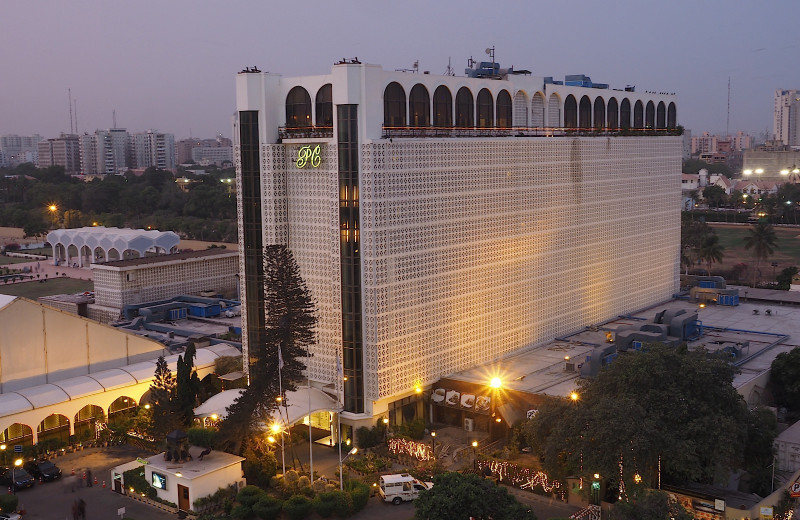 Exterior view of Pearl Continental Hotel.