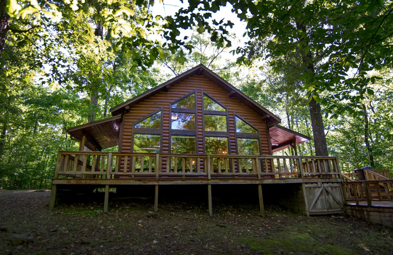 Cabin exterior at Kiamichi Country Cabins.