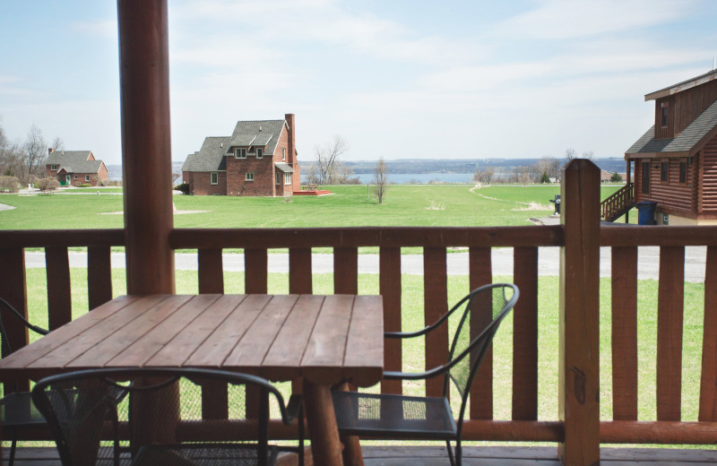 Cabin deck at Cobtree Vacation Rental Homes.