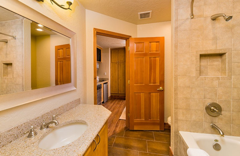 Guest bathroom at Westgate Park City Resort & Spa.