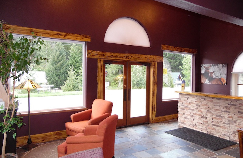 Lobby view at Packwood Lodge.