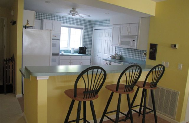 Condo kitchen at Big Bear Resort.