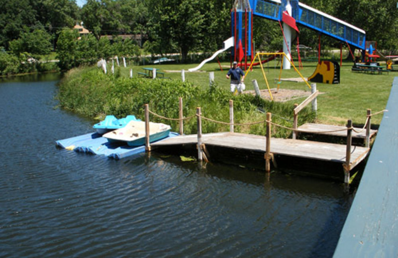 Fishing dock at Crescent Beach Resort.