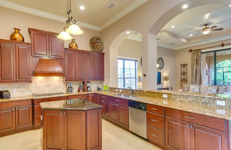 Rental kitchen at Luxury Reunion Rentals.