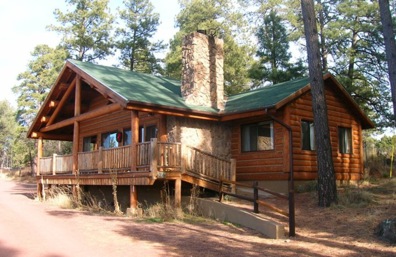 Cabin exterior at Lake Of The Woods.