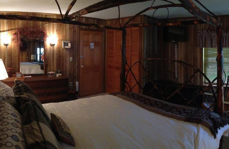 Guest room at A White Rose Bed and Breakfast.