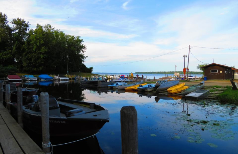 Boat Dock at Huddle's Resort 