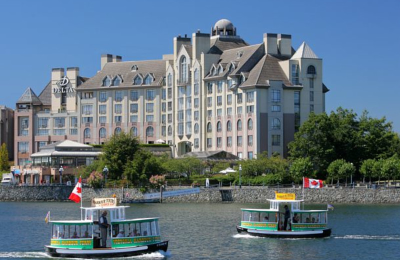 Exterior view of Delta Victoria Ocean Pointe Resort and Spa.