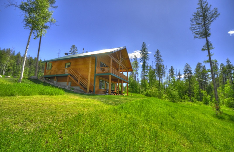 This is an outside view of our 3 bedroom deluxe cabin. It's our newest built cabin and has all the modern amenities you could ask for.