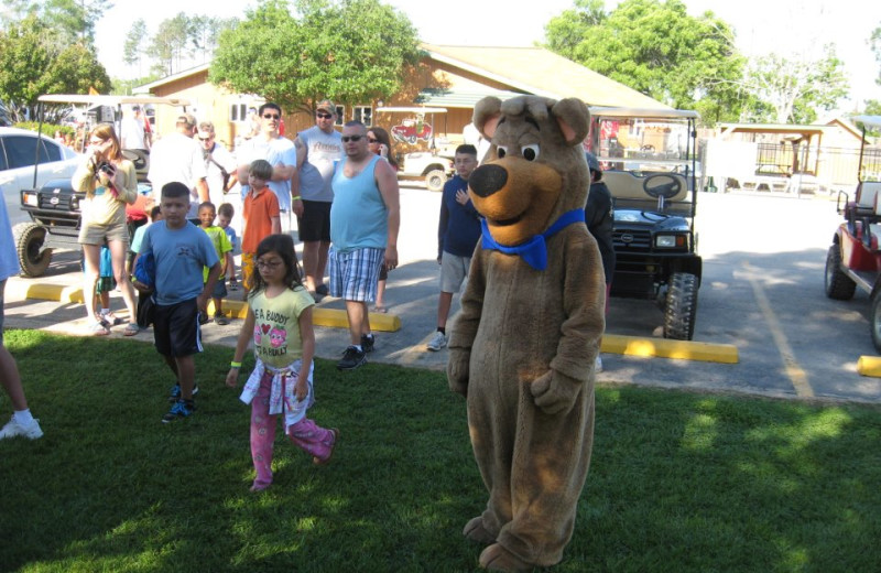 Resort characters at Lone Star Yogi.